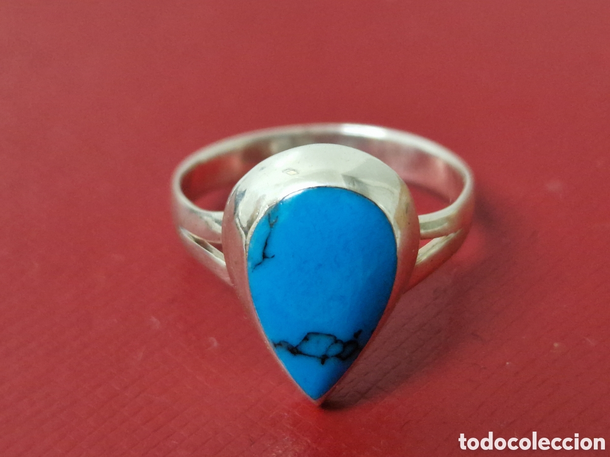 Joyeria: ANILLO EN PLARA DE LEY Y TURQUESA - Foto 3