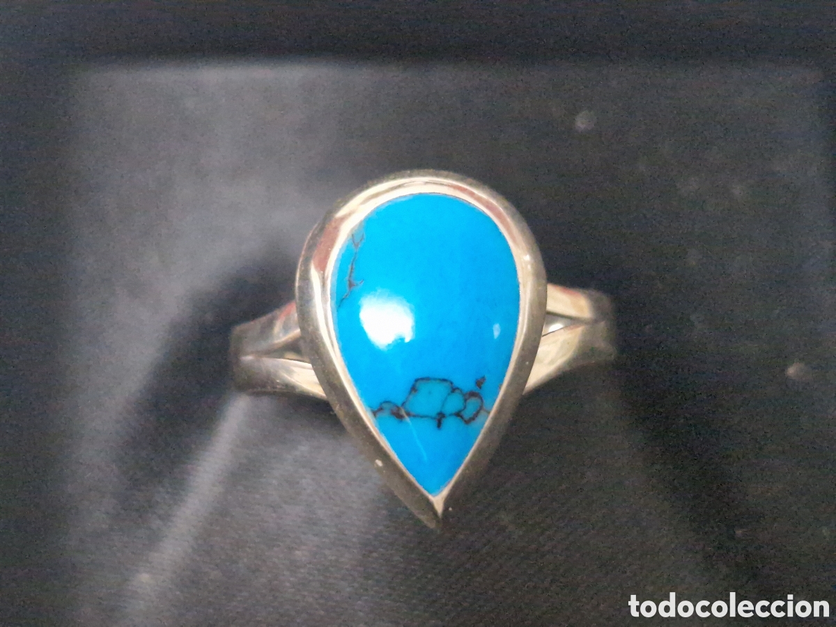 Joyeria: ANILLO EN PLARA DE LEY Y TURQUESA - Foto 4