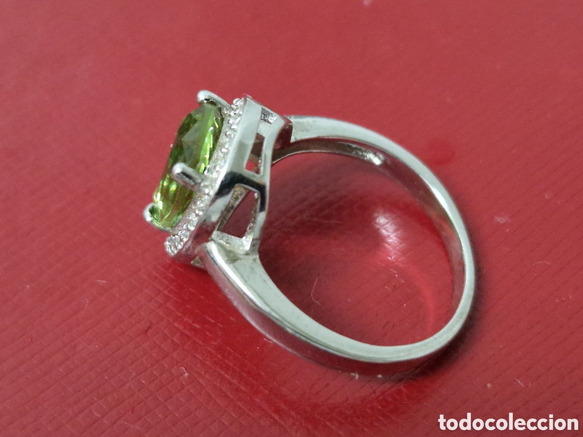 Joyeria: ANILLO EN PLATA DE LEY Y PIEDRA VERDE - Foto 4
