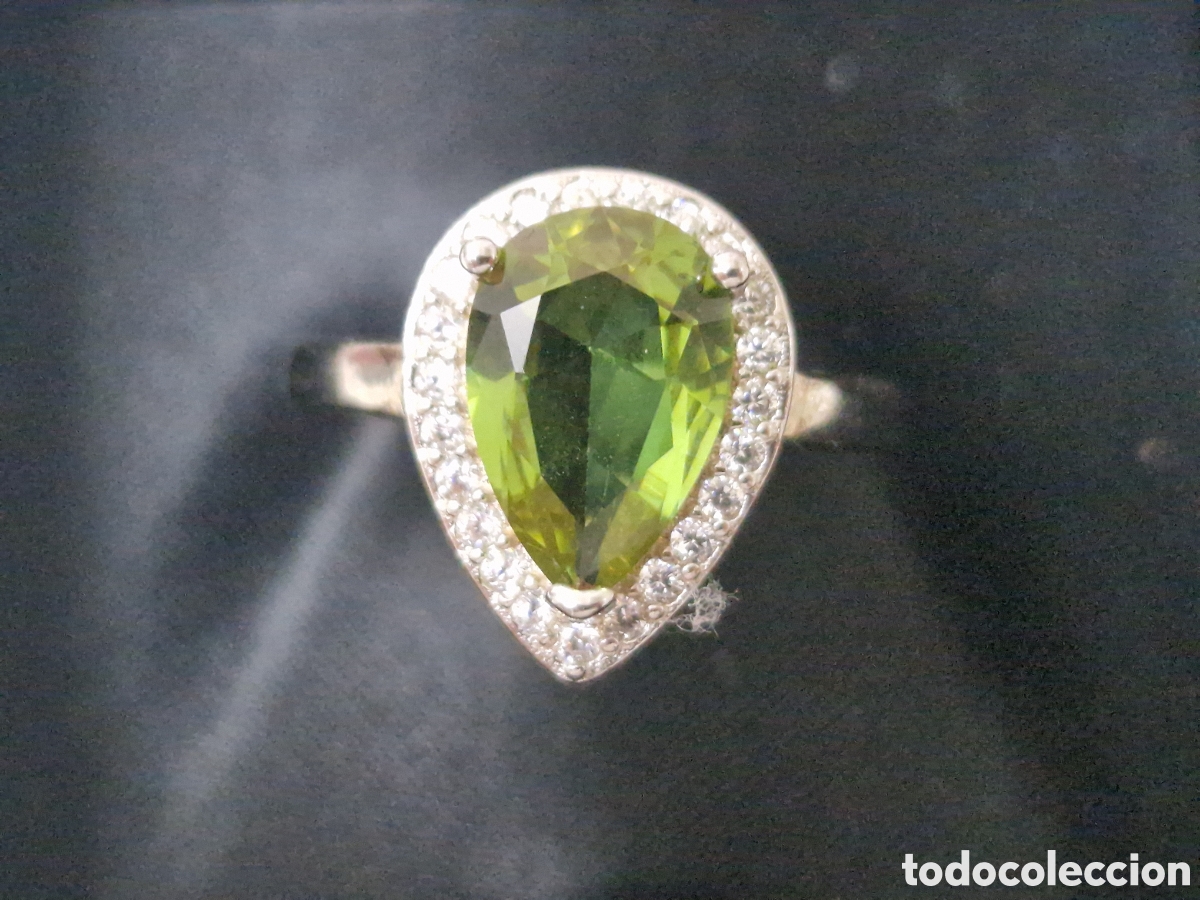 Joyeria: ANILLO EN PLATA DE LEY Y PIEDRA VERDE - Foto 6