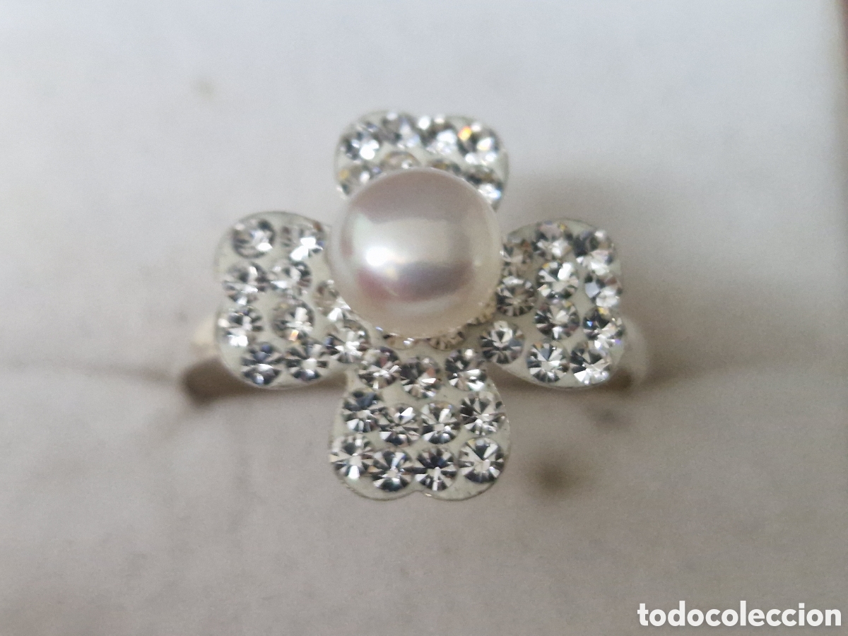 Joyeria: ANILLO PLATA DE LEY COR PERLA Y CIRCONITAS - Foto 2
