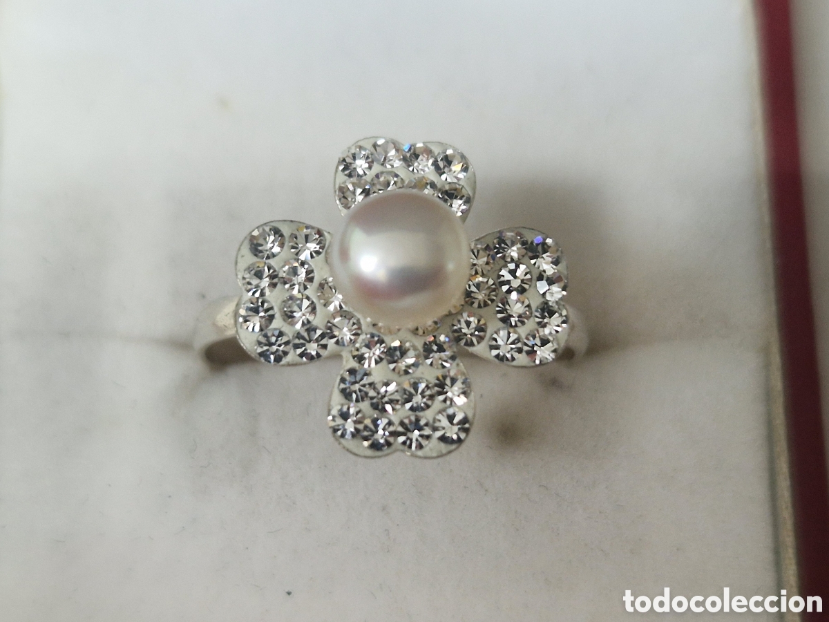 Joyeria: ANILLO PLATA DE LEY COR PERLA Y CIRCONITAS - Foto 4