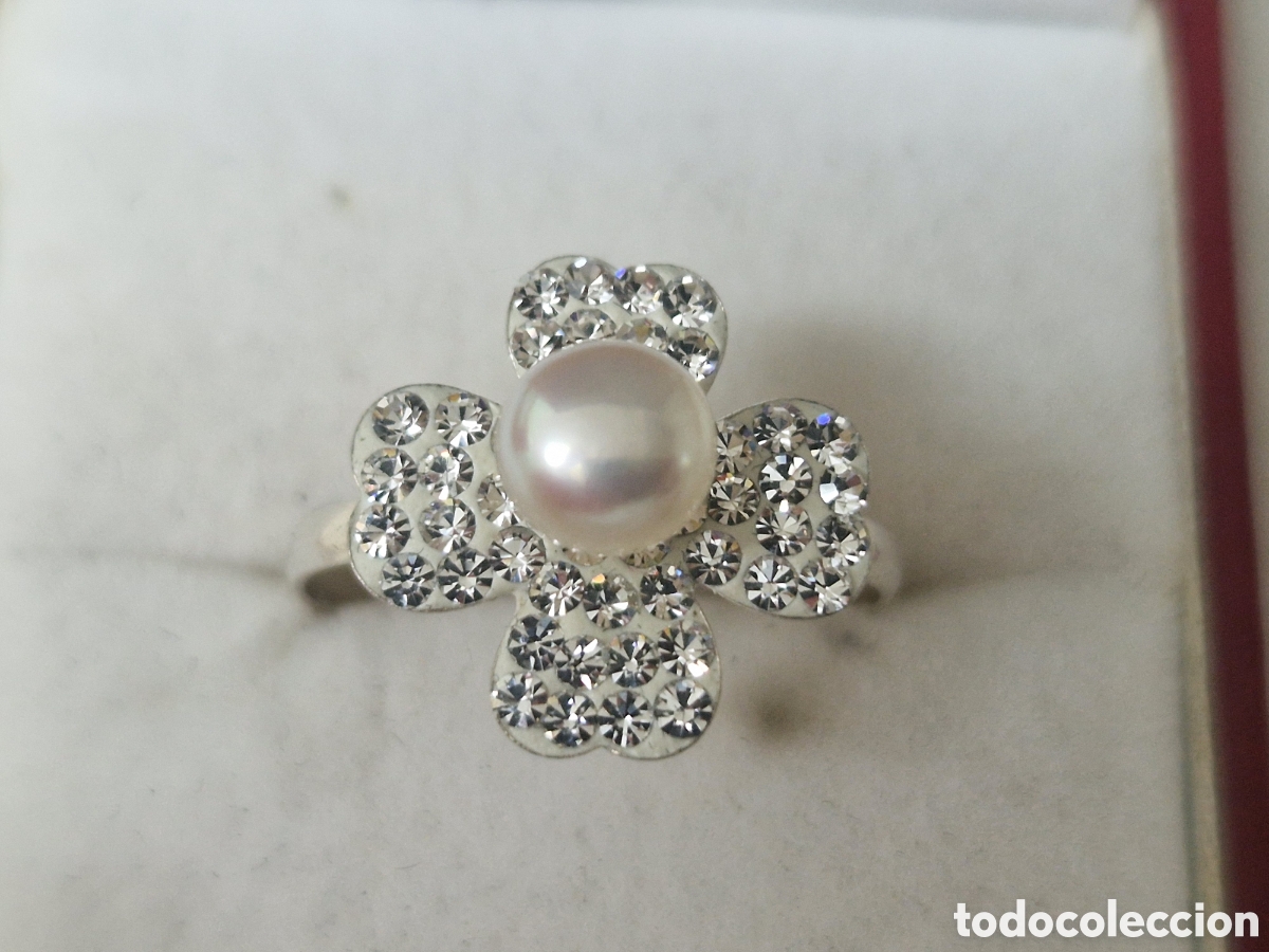 Joyeria: ANILLO PLATA DE LEY COR PERLA Y CIRCONITAS - Foto 1