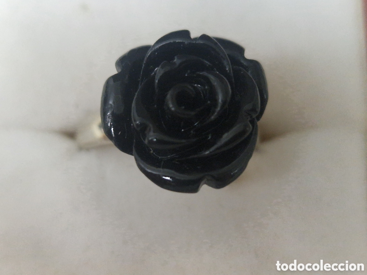 Joyeria: ANILLO EN PLATA DE LEY ROSA NEGRA - Foto 2