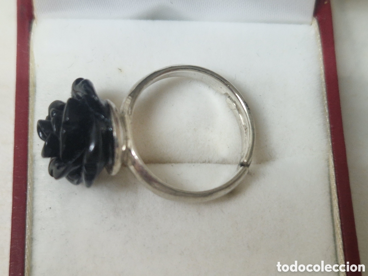 Joyeria: ANILLO EN PLATA DE LEY ROSA NEGRA - Foto 3