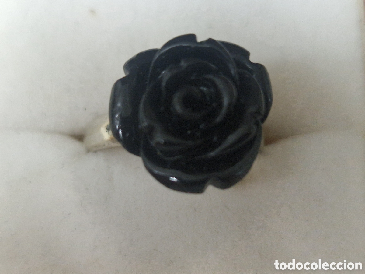 Joyeria: ANILLO EN PLATA DE LEY ROSA NEGRA - Foto 1