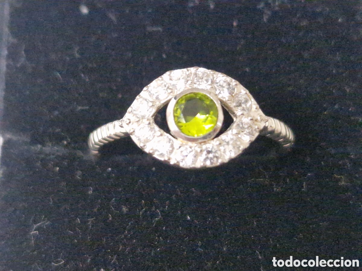 Joyeria: ANILLO EN PLATA DE LEY PERIDOTO Y CIRCONITAS - Foto 2