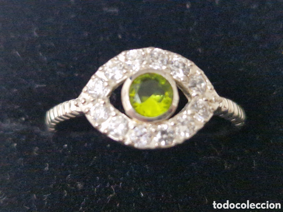Joyeria: ANILLO EN PLATA DE LEY PERIDOTO Y CIRCONITAS - Foto 3