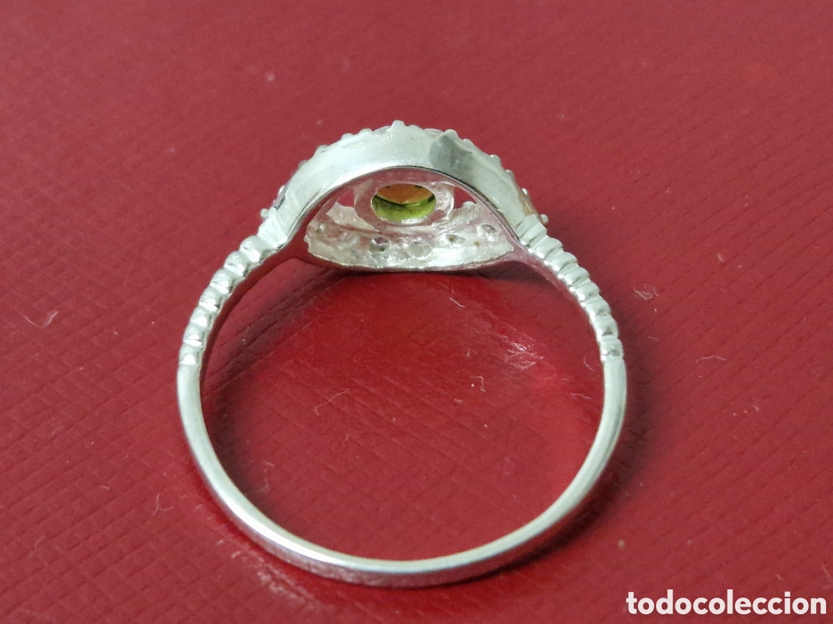 Joyeria: ANILLO EN PLATA DE LEY PERIDOTO Y CIRCONITAS - Foto 4