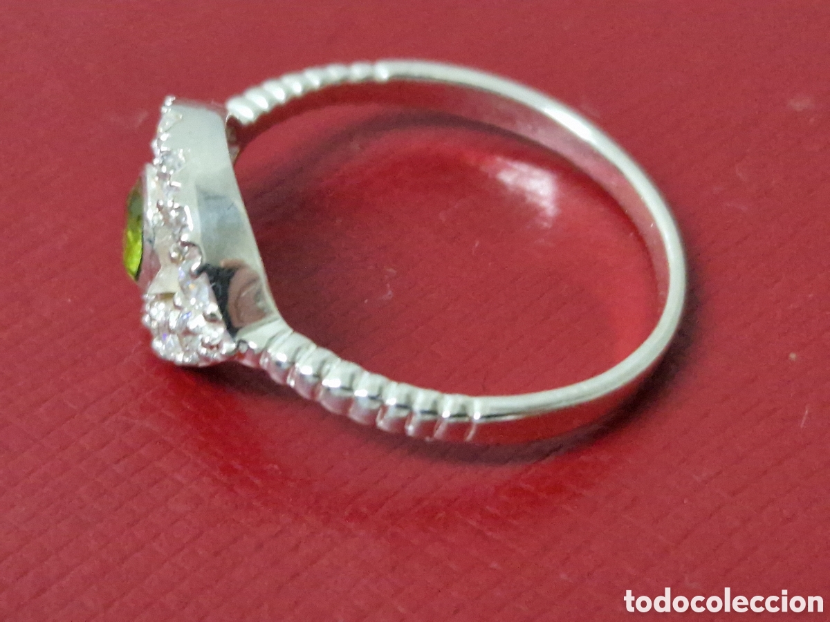 Joyeria: ANILLO EN PLATA DE LEY PERIDOTO Y CIRCONITAS - Foto 5