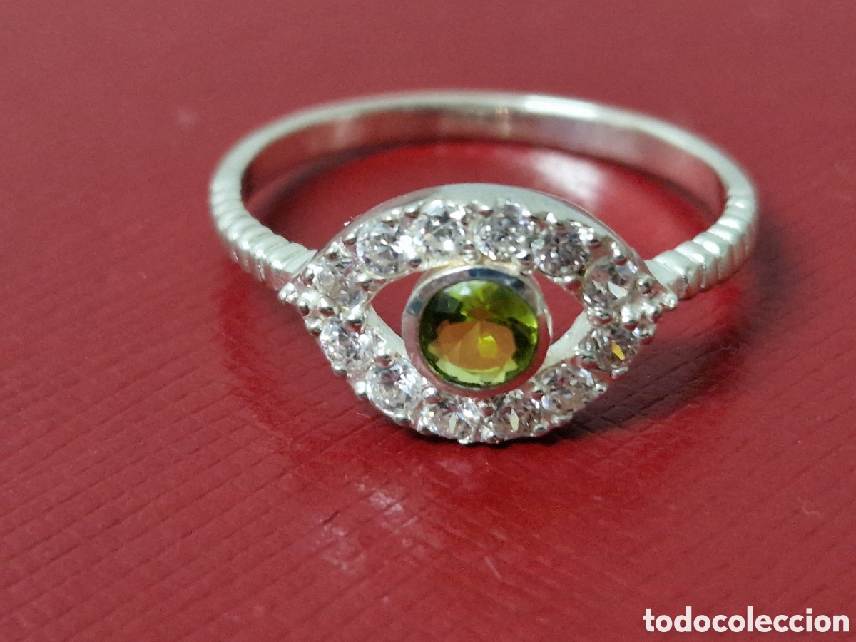 Joyeria: ANILLO EN PLATA DE LEY PERIDOTO Y CIRCONITAS - Foto 6