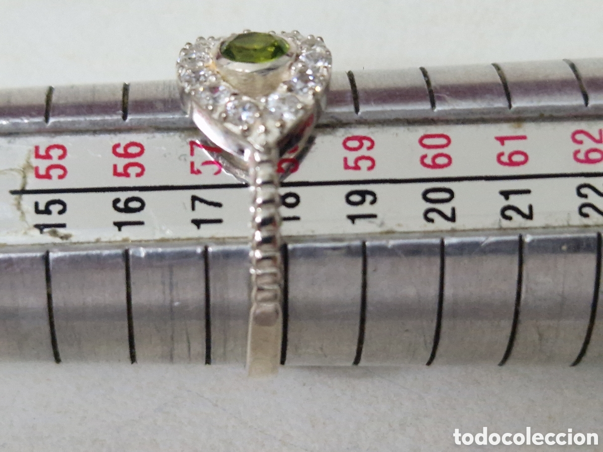 Joyeria: ANILLO EN PLATA DE LEY PERIDOTO Y CIRCONITAS - Foto 7
