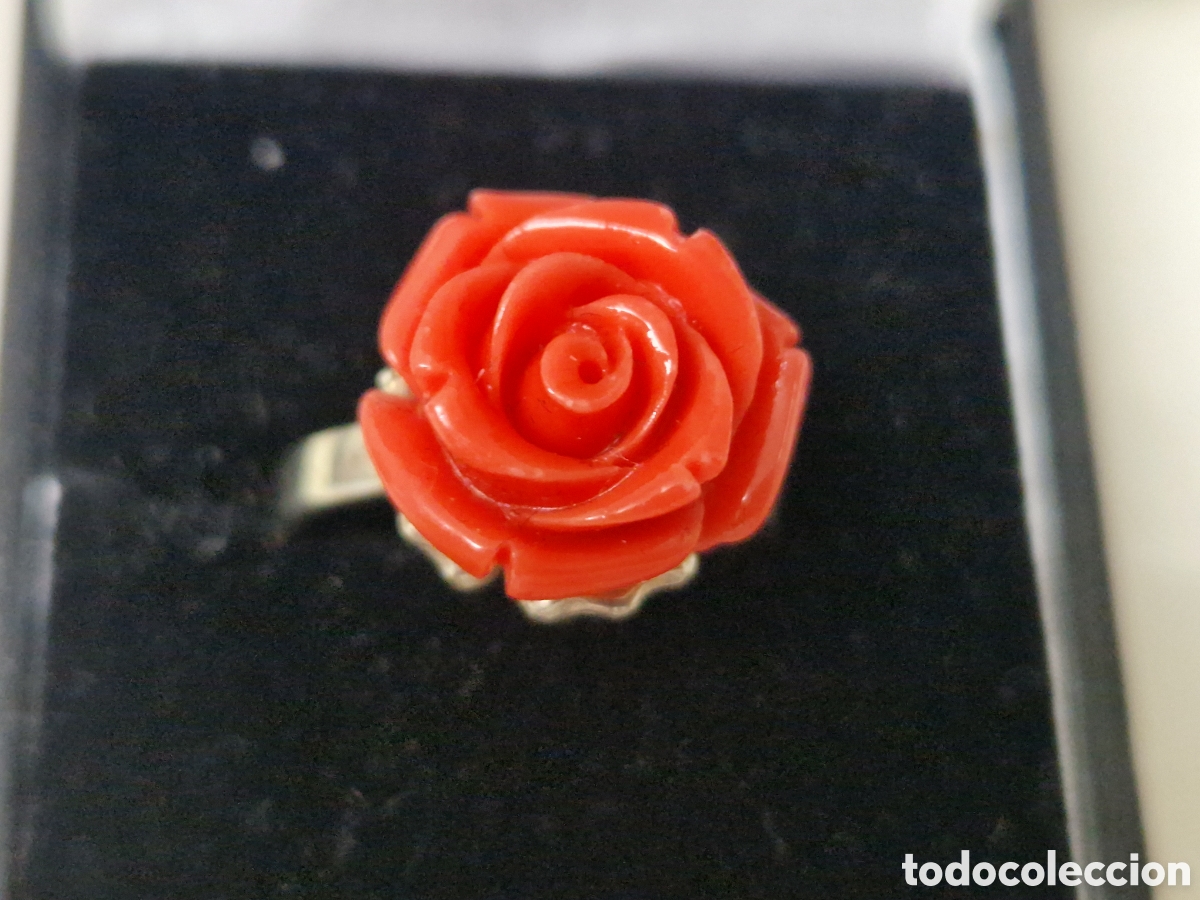 Joyeria: ANILLO PLATA DE LEY ROSA NARANJA - Foto 2