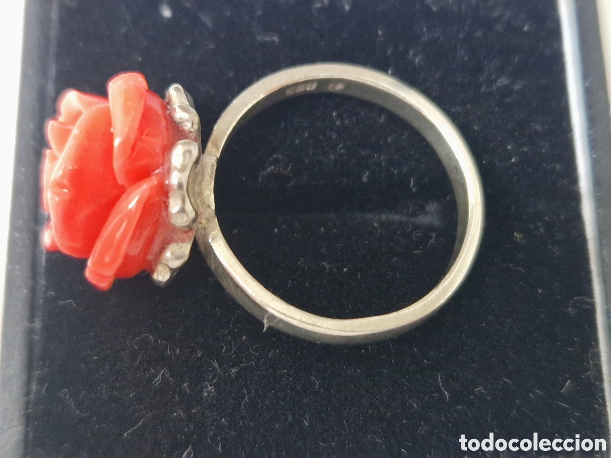 Joyeria: ANILLO PLATA DE LEY ROSA NARANJA - Foto 3