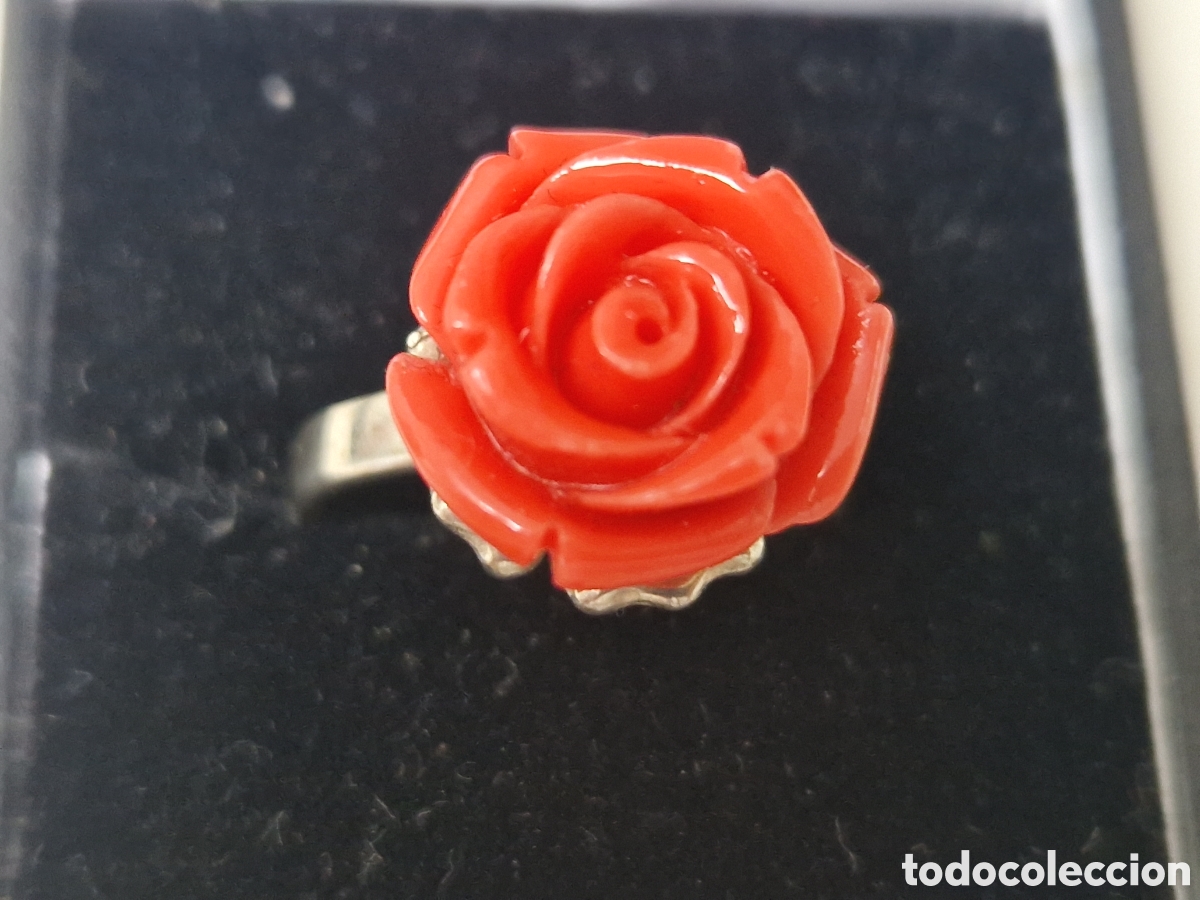 Joyeria: ANILLO PLATA DE LEY ROSA NARANJA - Foto 4