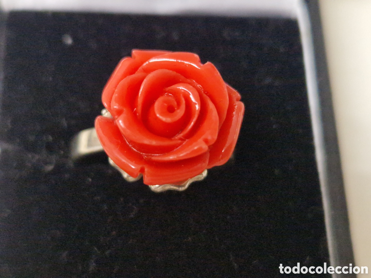 Joyeria: ANILLO PLATA DE LEY ROSA NARANJA - Foto 5