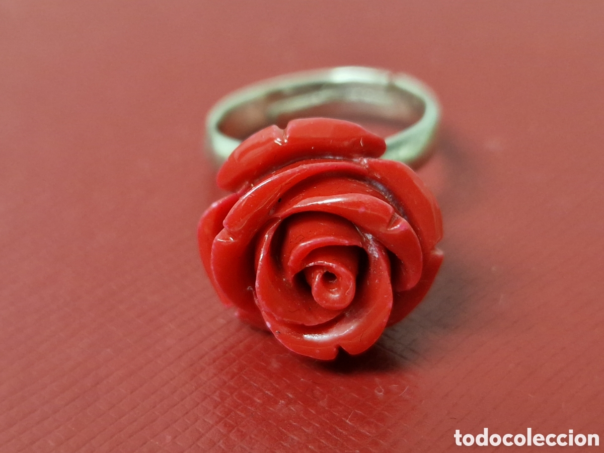 Joyeria: ANILLO PLATA DE LEY ROSA ROJA - Foto 3