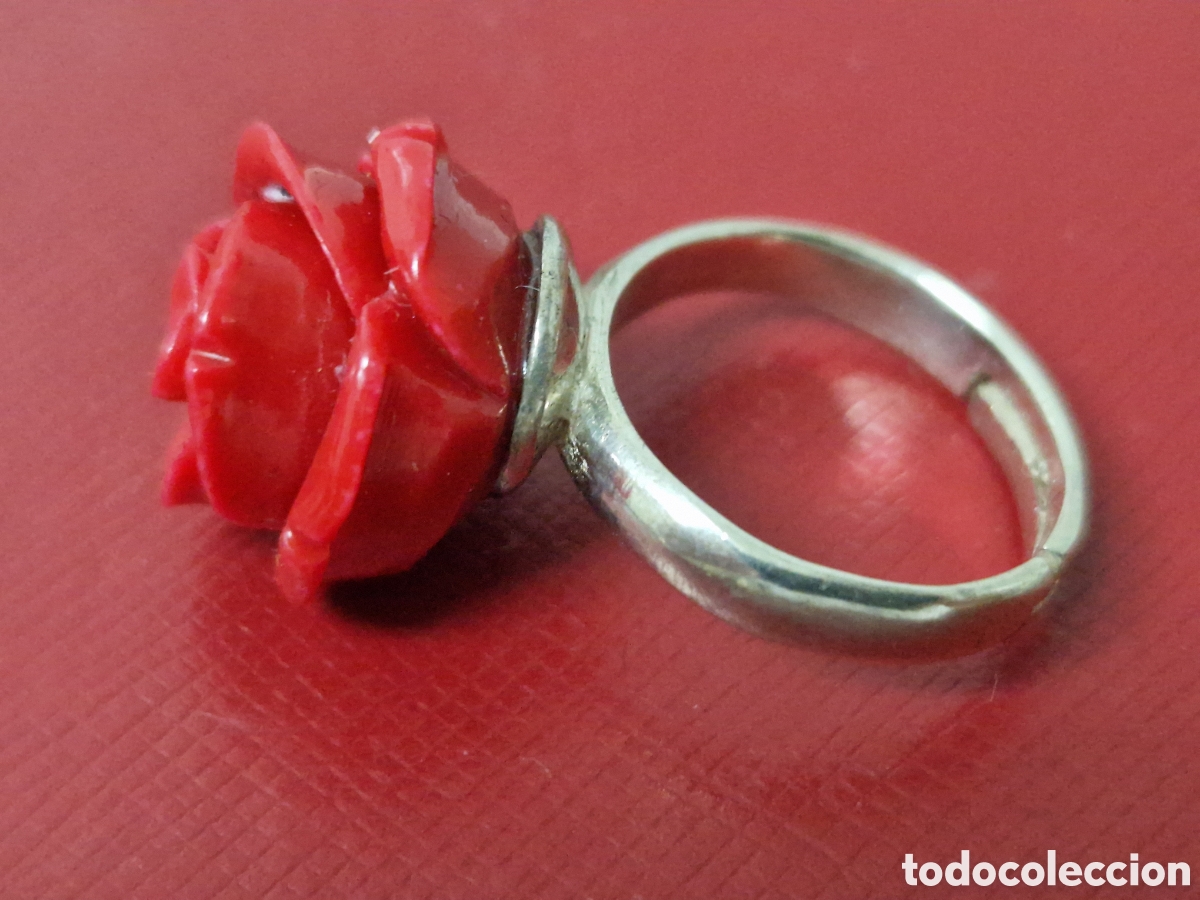 Joyeria: ANILLO PLATA DE LEY ROSA ROJA - Foto 4