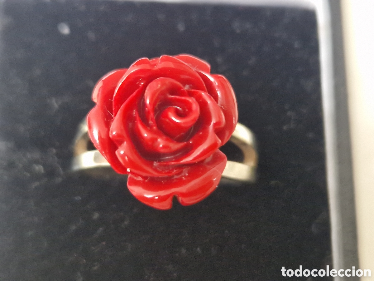 Joyeria: ANILLO PLATA DE LEY ROSA ROJA - Foto 5