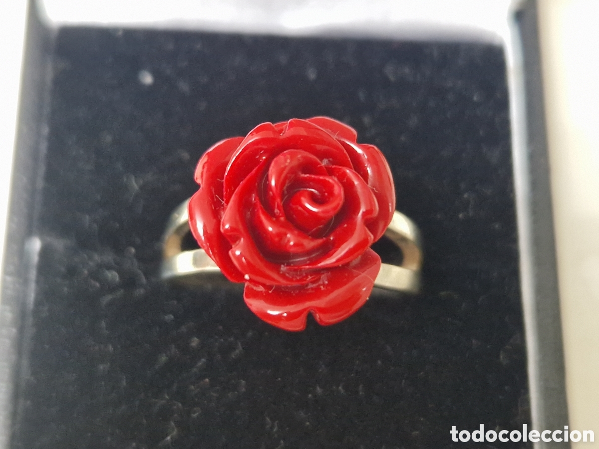 Joyeria: ANILLO PLATA DE LEY ROSA ROJA - Foto 6