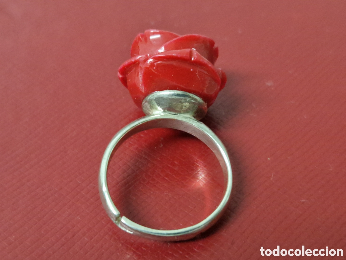 Joyeria: ANILLO PLATA DE LEY ROSA ROJA - Foto 8