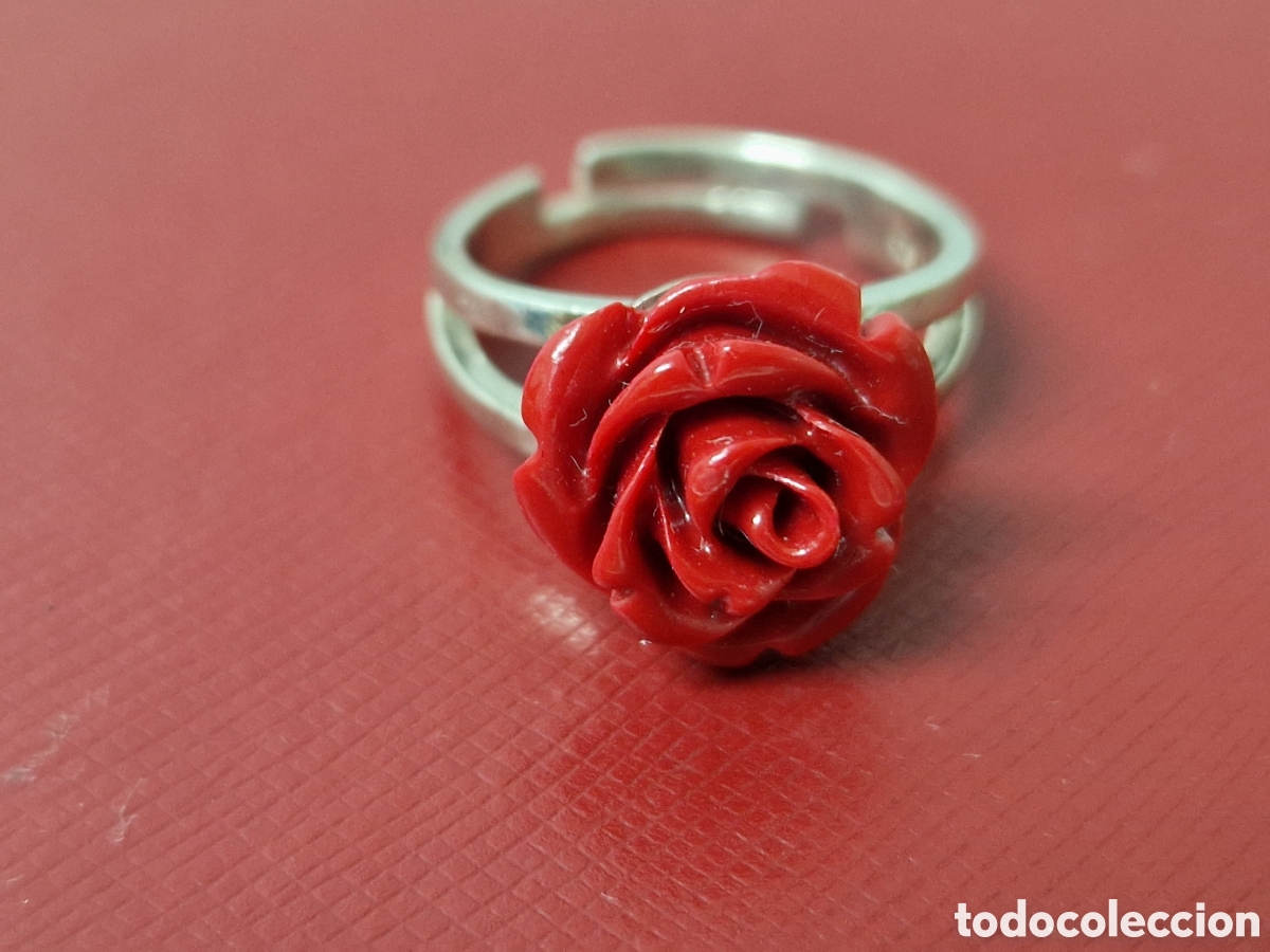 Joyeria: ANILLO PLATA DE LEY ROSA ROJA - Foto 9