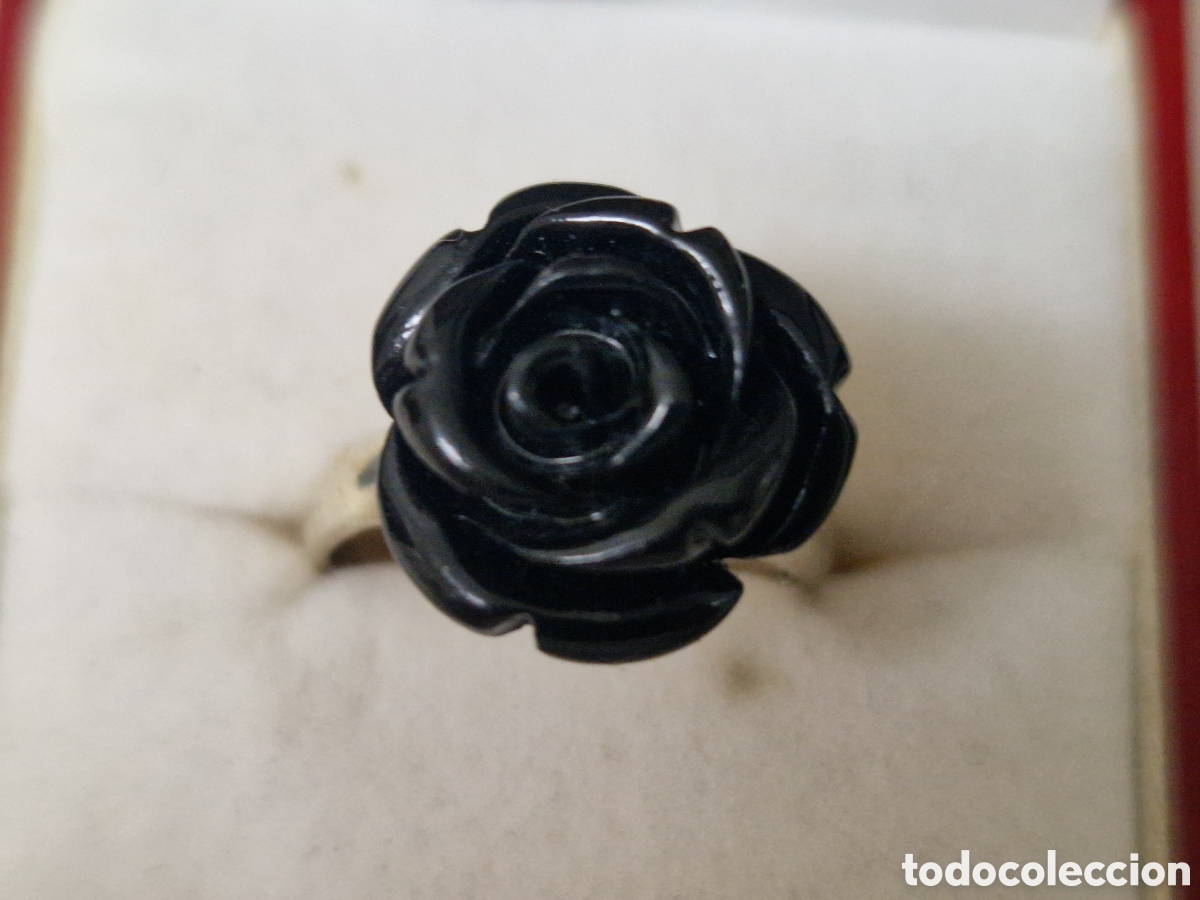 Joyeria: ANILLO EN PLATA DE LEY Y ROSA NEGRA - Foto 2