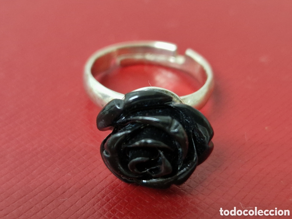 Joyeria: ANILLO EN PLATA DE LEY Y ROSA NEGRA - Foto 3