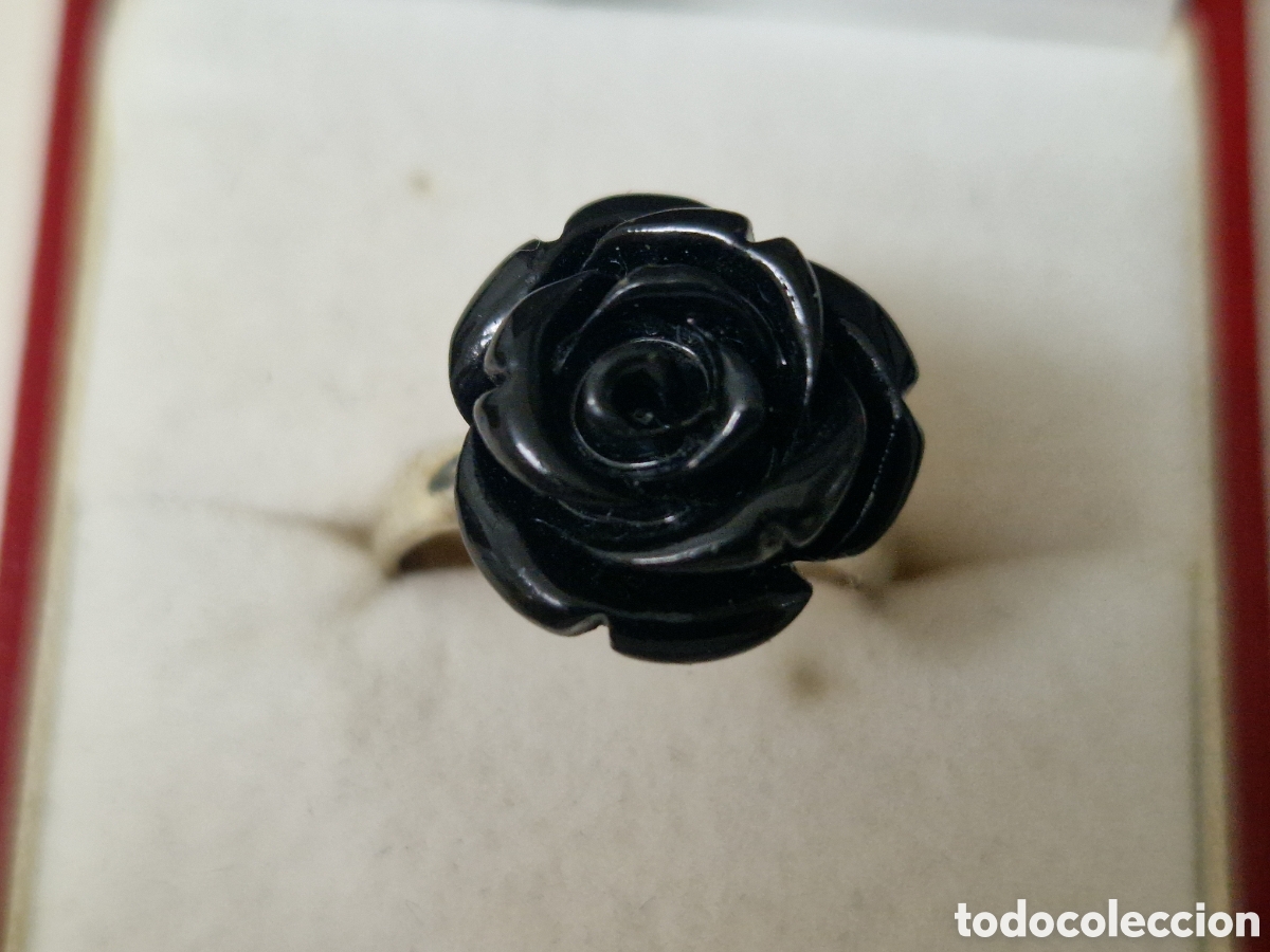Joyeria: ANILLO EN PLATA DE LEY Y ROSA NEGRA - Foto 4