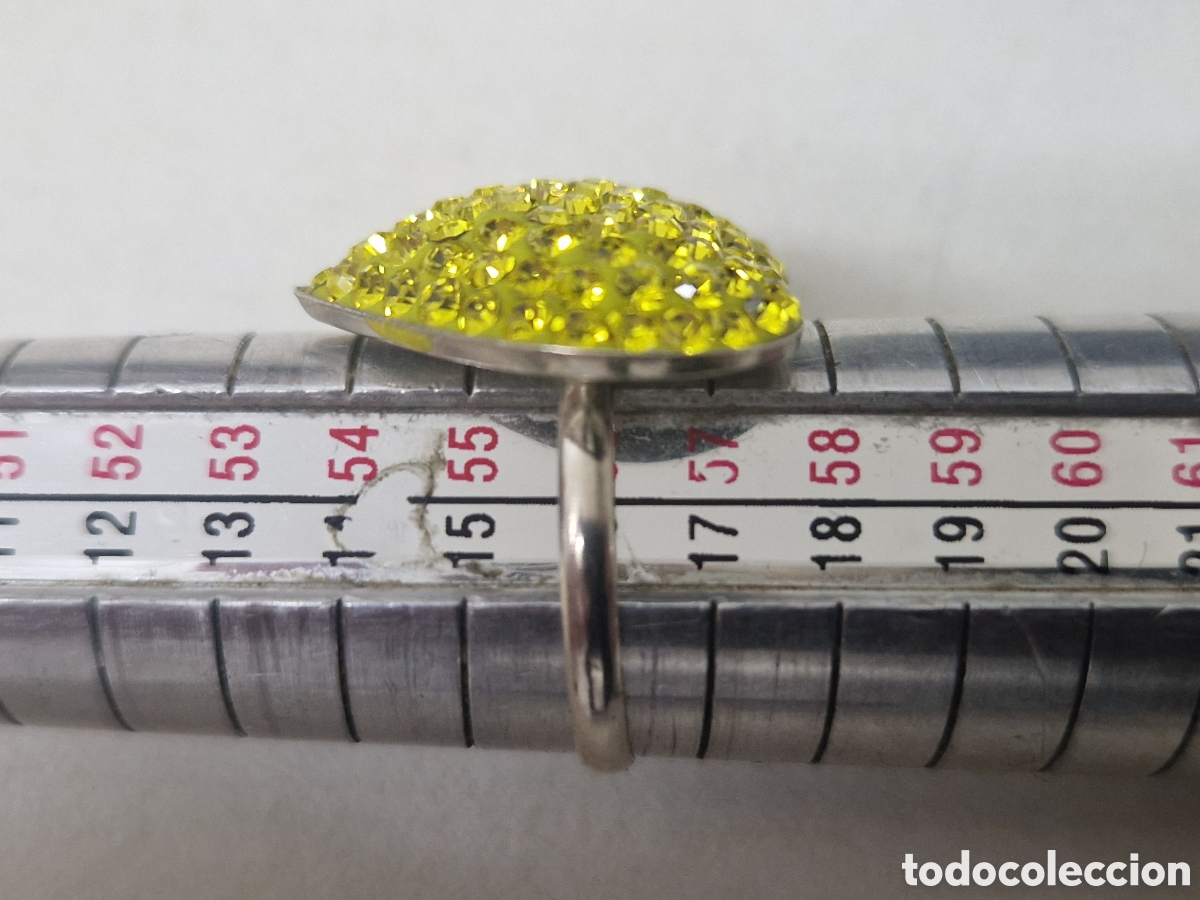 Joyeria: ANILLO EN PLATA DE LEY Y CRISTALES AMARILLOS - Foto 6