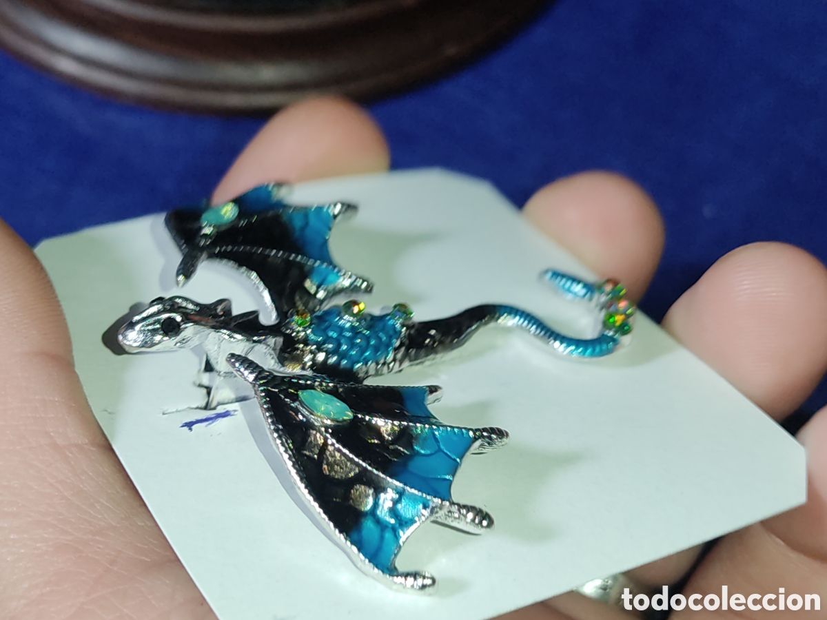 Joyeria: Broche Drag&oacute;n esmaltado con circonitas - Foto 3