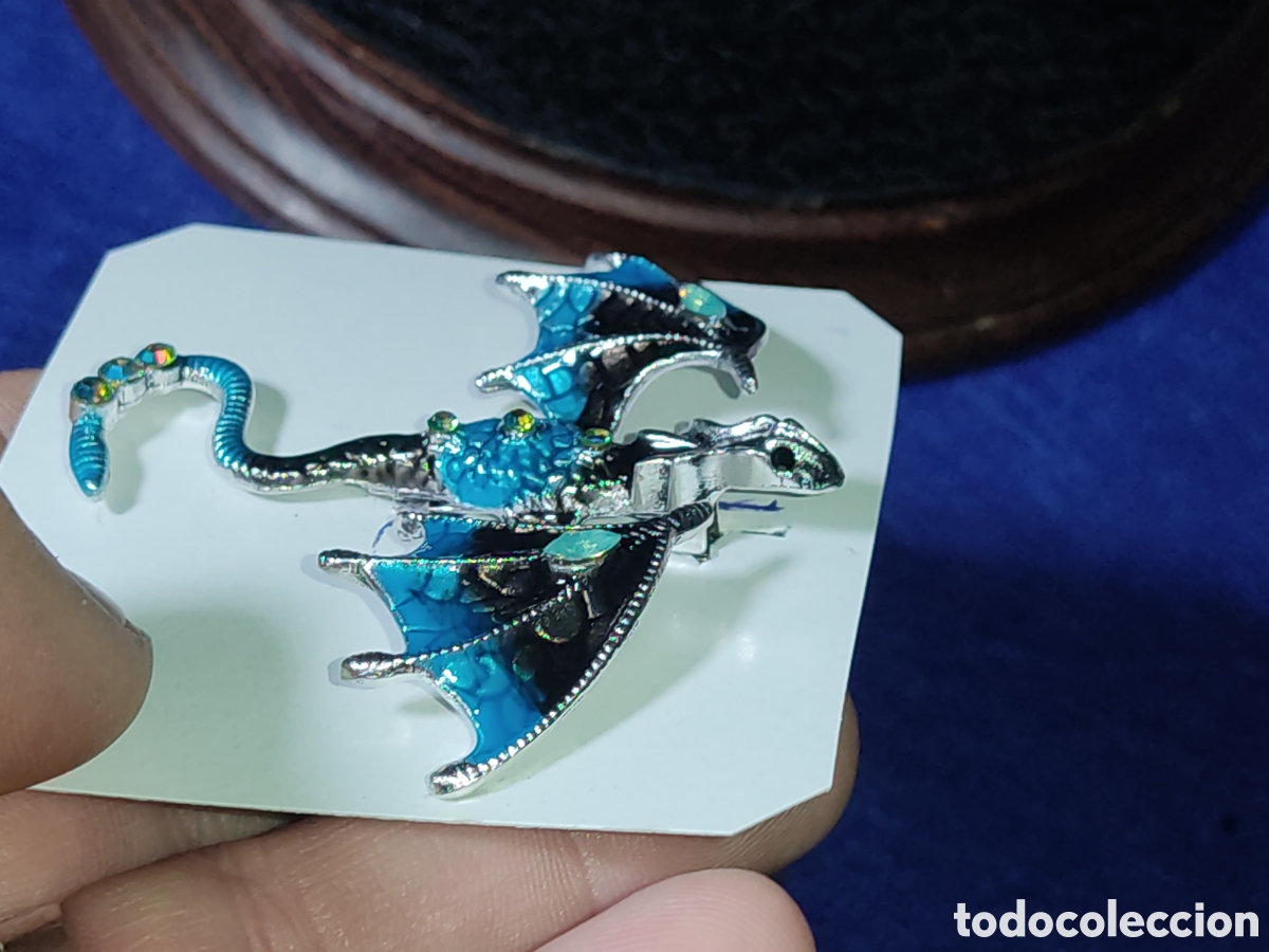 Joyeria: Broche Drag&oacute;n esmaltado con circonitas - Foto 4