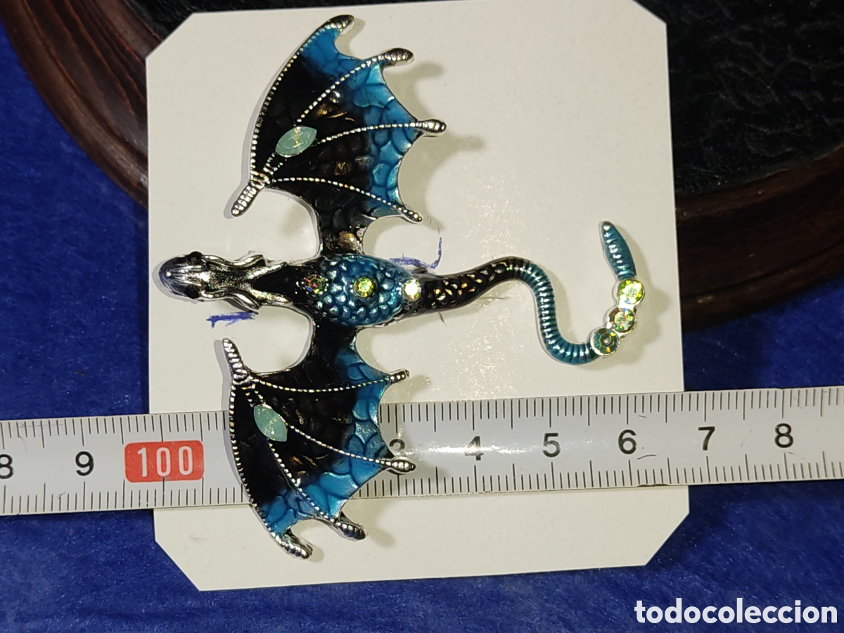 Joyeria: Broche Drag&oacute;n esmaltado con circonitas - Foto 6