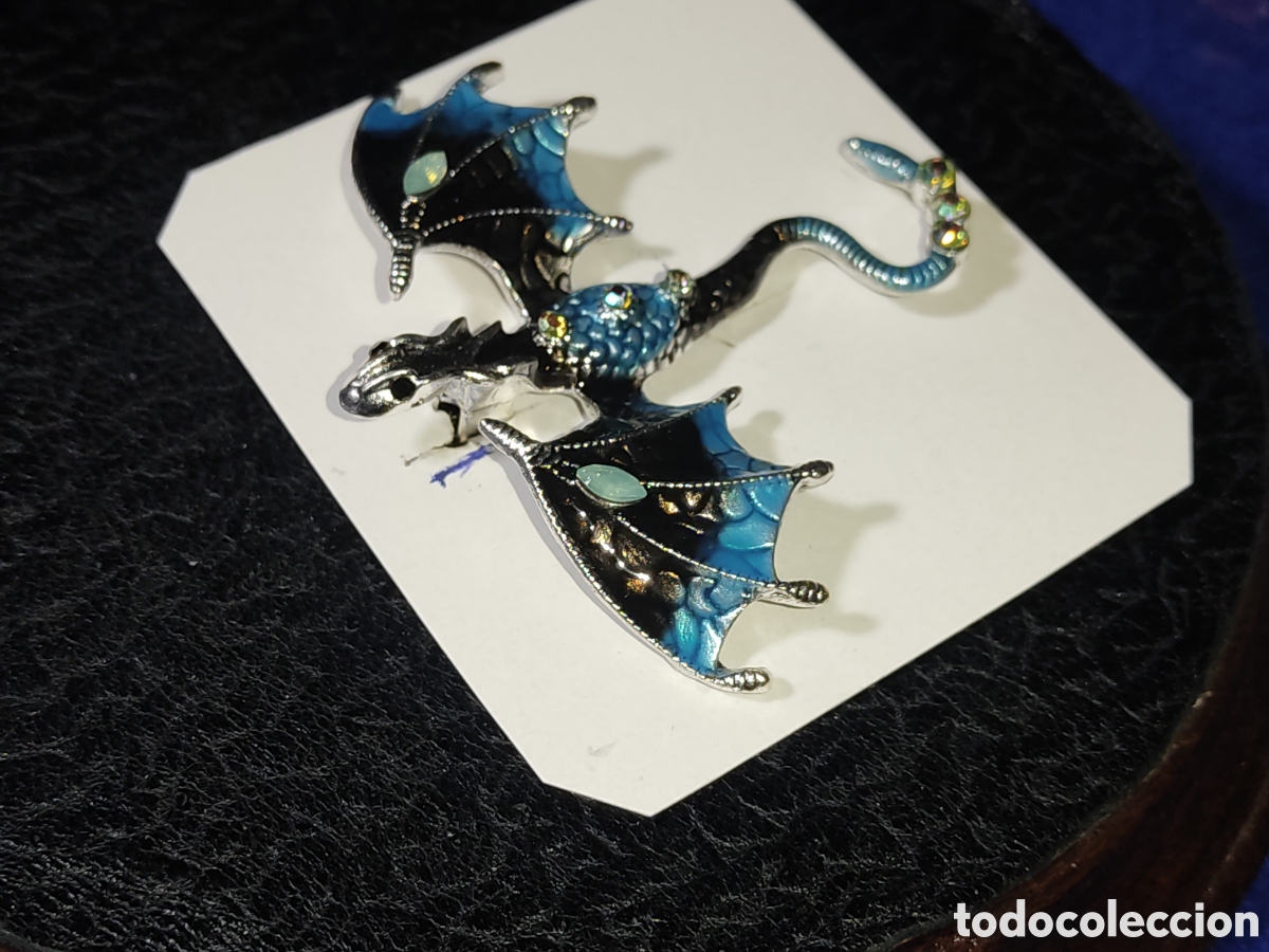 Joyeria: Broche Drag&oacute;n esmaltado con circonitas - Foto 1
