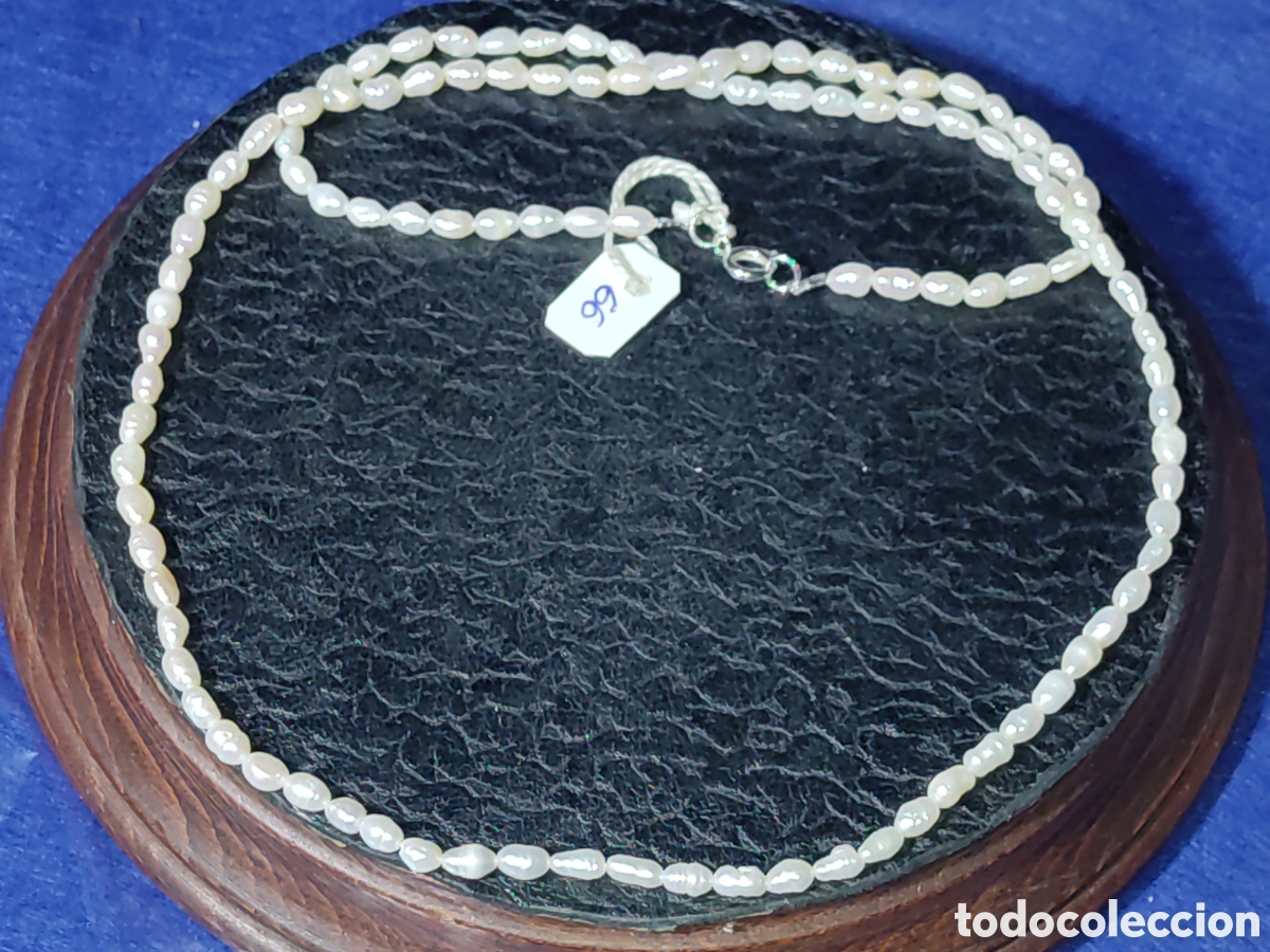 Joyeria: Collar de perlas de r&iacute;o originales.Vintage. *66* - Foto 2