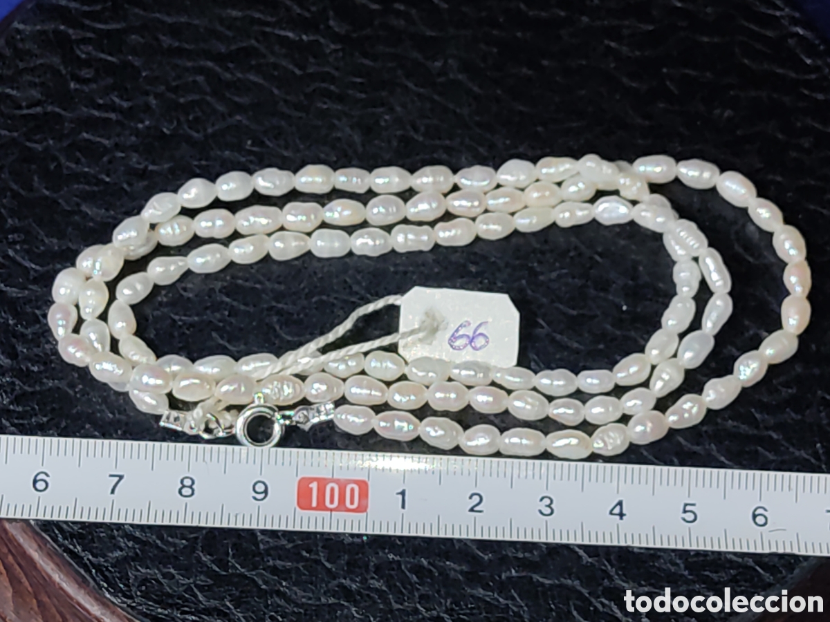 Joyeria: Collar de perlas de r&iacute;o originales.Vintage. *66* - Foto 3