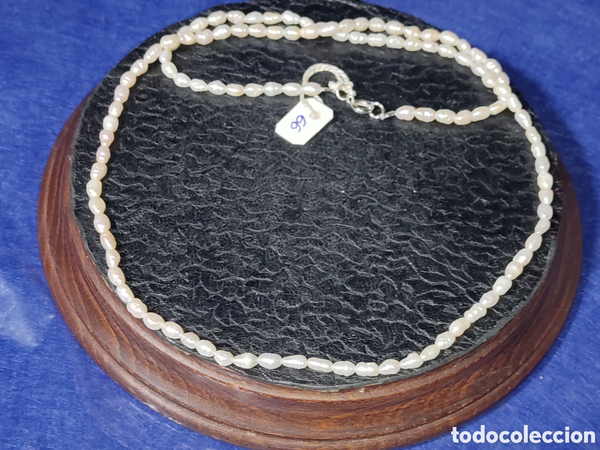 Joyeria: Collar de perlas de r&iacute;o originales.Vintage. *66* - Foto 1
