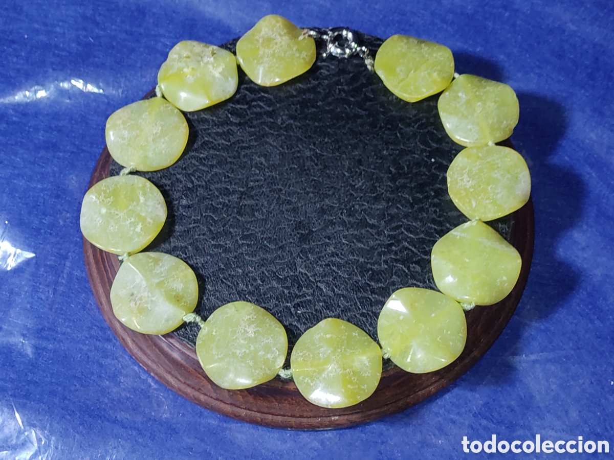 Joyeria: Collar original de jade natural.A&ntilde;os 70 - Foto 2