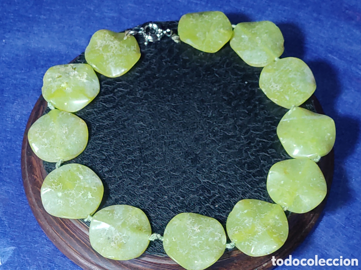 Joyeria: Collar original de jade natural.A&ntilde;os 70 - Foto 3