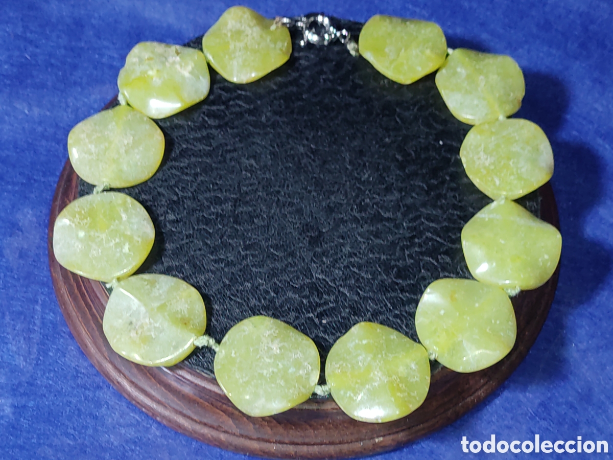 Joyeria: Collar original de jade natural.A&ntilde;os 70 - Foto 1
