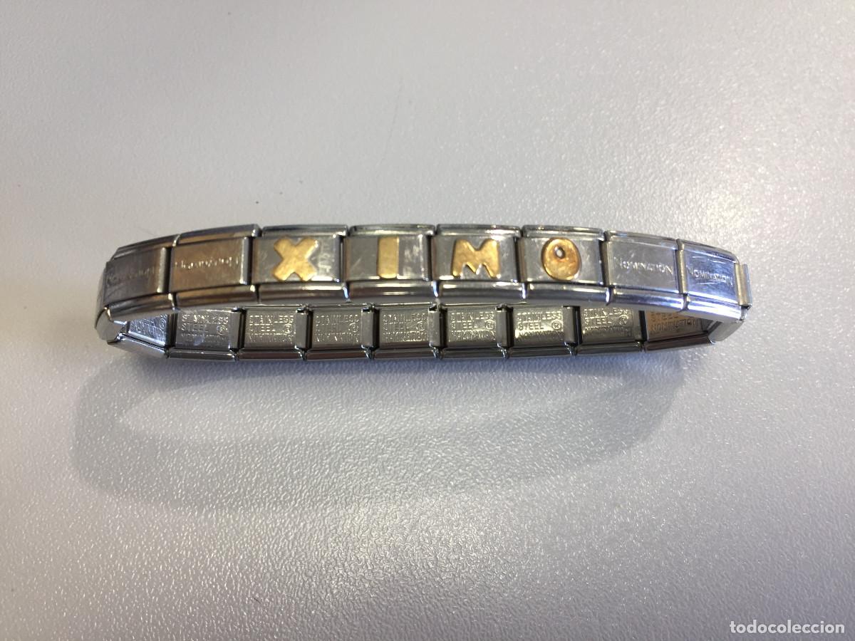 Joyeria: PULSERA DE ACERO INOXIDABLE Y LETRAS EN ORO - Foto 1