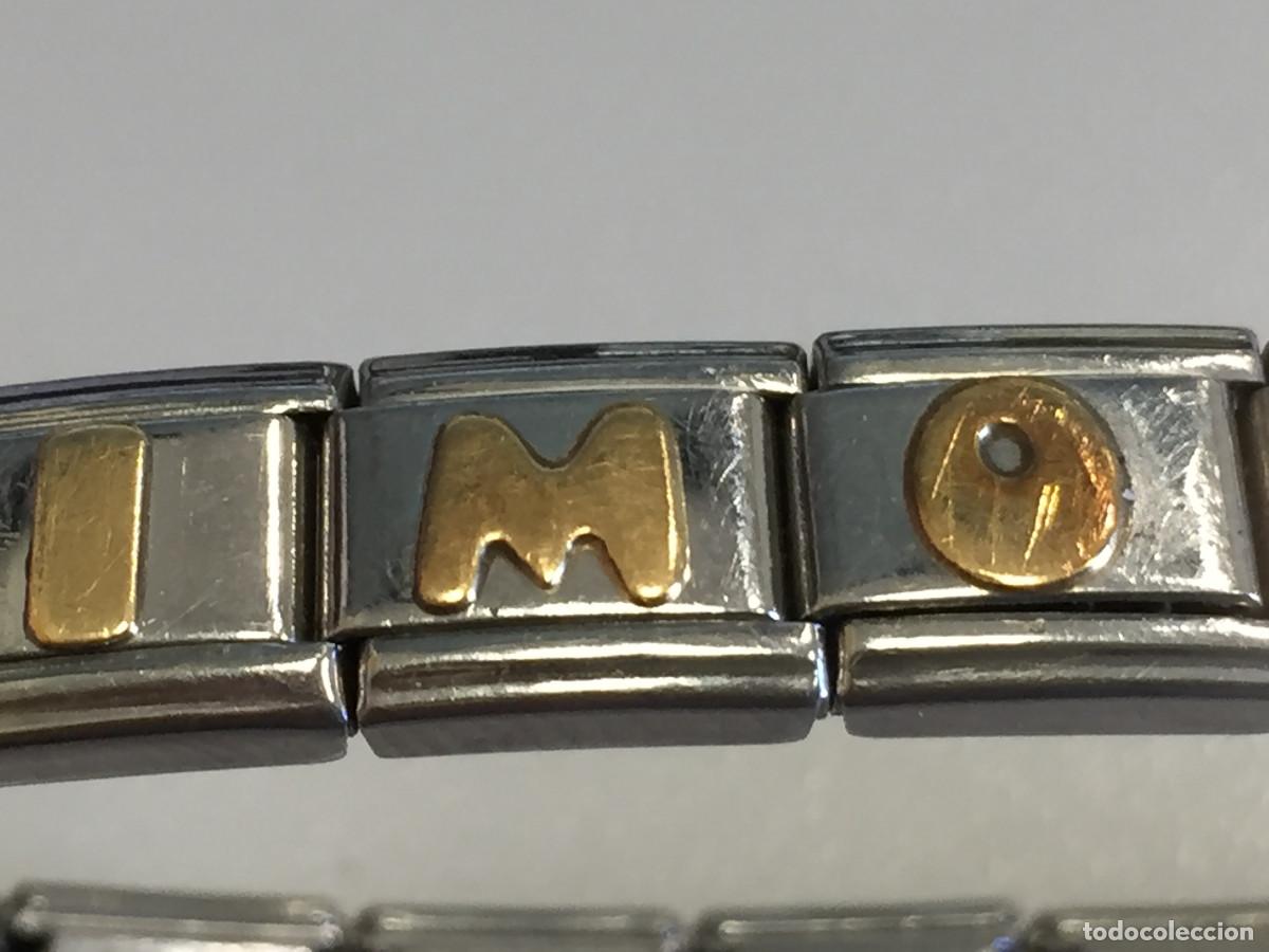 Joyeria: PULSERA DE ACERO INOXIDABLE Y LETRAS EN ORO - Foto 4