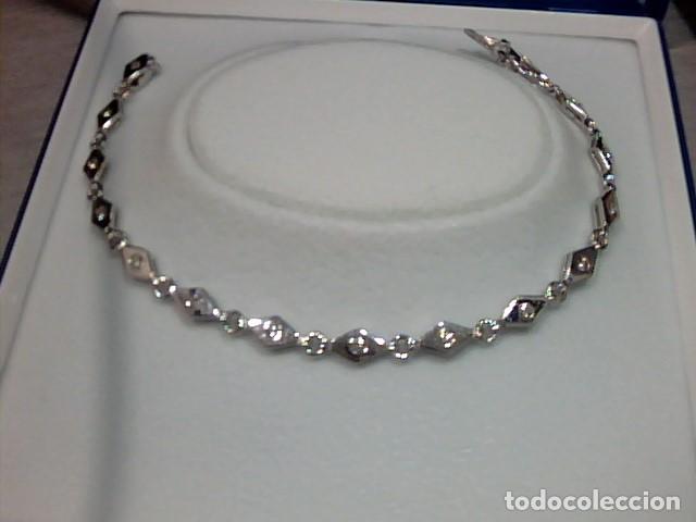 Joyeria: pulsera rombitos 18 kts y diamantes - Foto 1