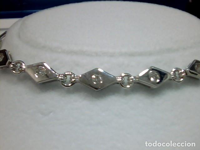 Joyeria: pulsera rombitos 18 kts y diamantes - Foto 3