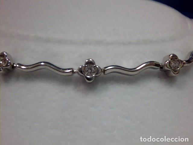 Joyeria: pulsera oro blanco 18 kts con diamantes - Foto 3