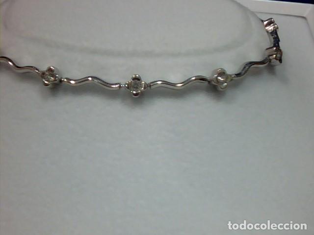 Joyeria: pulsera oro blanco 18 kts con diamantes - Foto 4