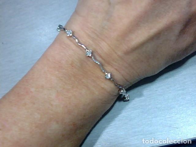 Joyeria: pulsera oro blanco 18 kts con diamantes - Foto 5