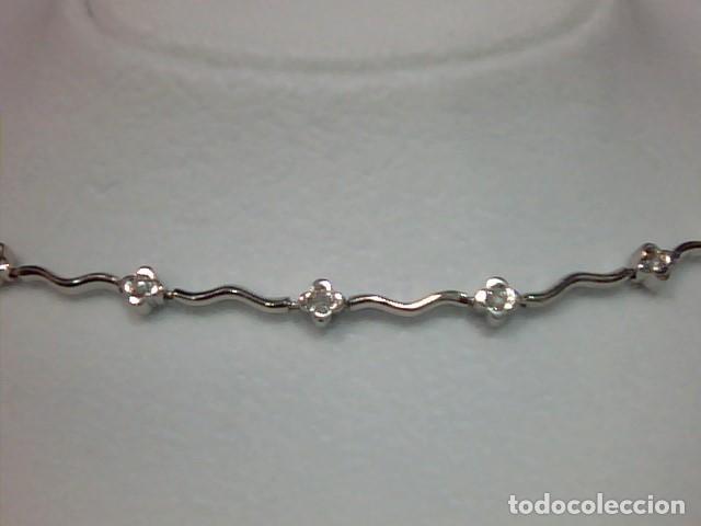 Joyeria: pulsera oro blanco 18 kts con diamantes - Foto 6