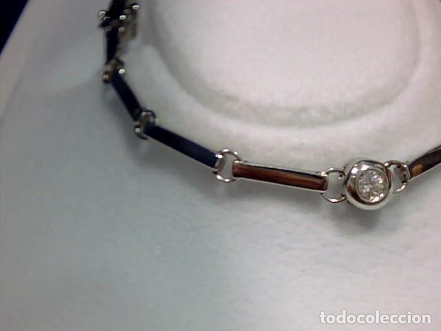 Joyeria: pulsera oro blanco 18 kts y diamantes - Foto 3