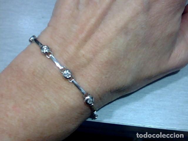 Joyeria: pulsera oro blanco 18 kts y diamantes - Foto 5